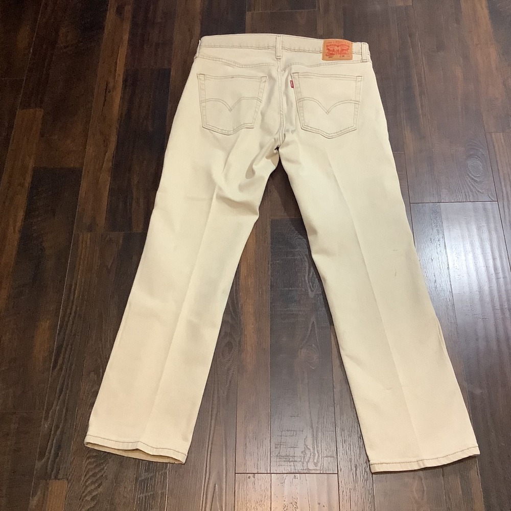 Levis 559 Relaxed Straight Jeans Mens 36x32 Tan Khaki Denim Pants